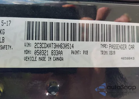 2017 Dodge Charger Police Rwd из США, поврежденный, VIN 2C3CDXAT3HH630514